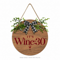 It’s Wine:30™ Signature Wooden Hanging Sign · 12-inch